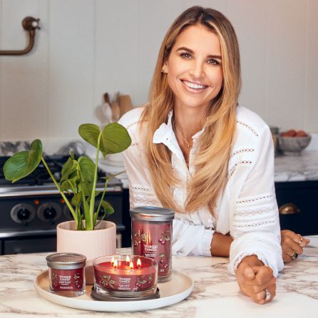 Vogue Williams with Black Cherry Signature Candles